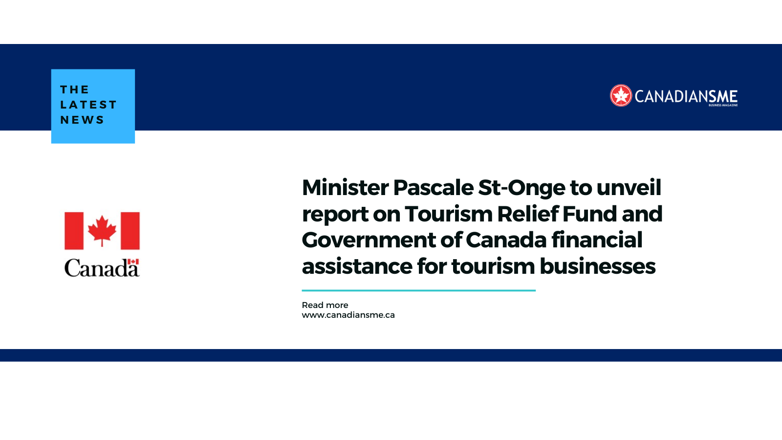 Minister Pascale St-Onge to unveil report on Tourism Relief Fund and Government of Canada financial assistance for tourism businesses