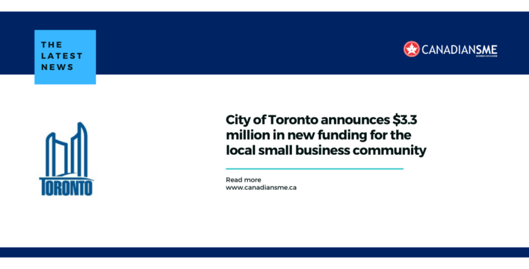 City of Toronto announces $3.3 million in new funding for the local small business community